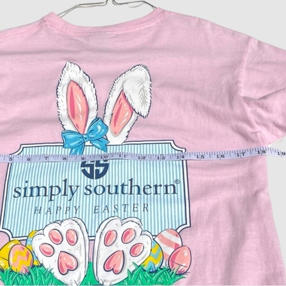 Simply Southern Easter Short Sleeve T-shirt Pink Size Youth Large Cotton - Picture 9 of 10